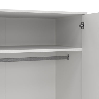 Cumbria White Wardrobe with 2 Doors + 2 Drawers