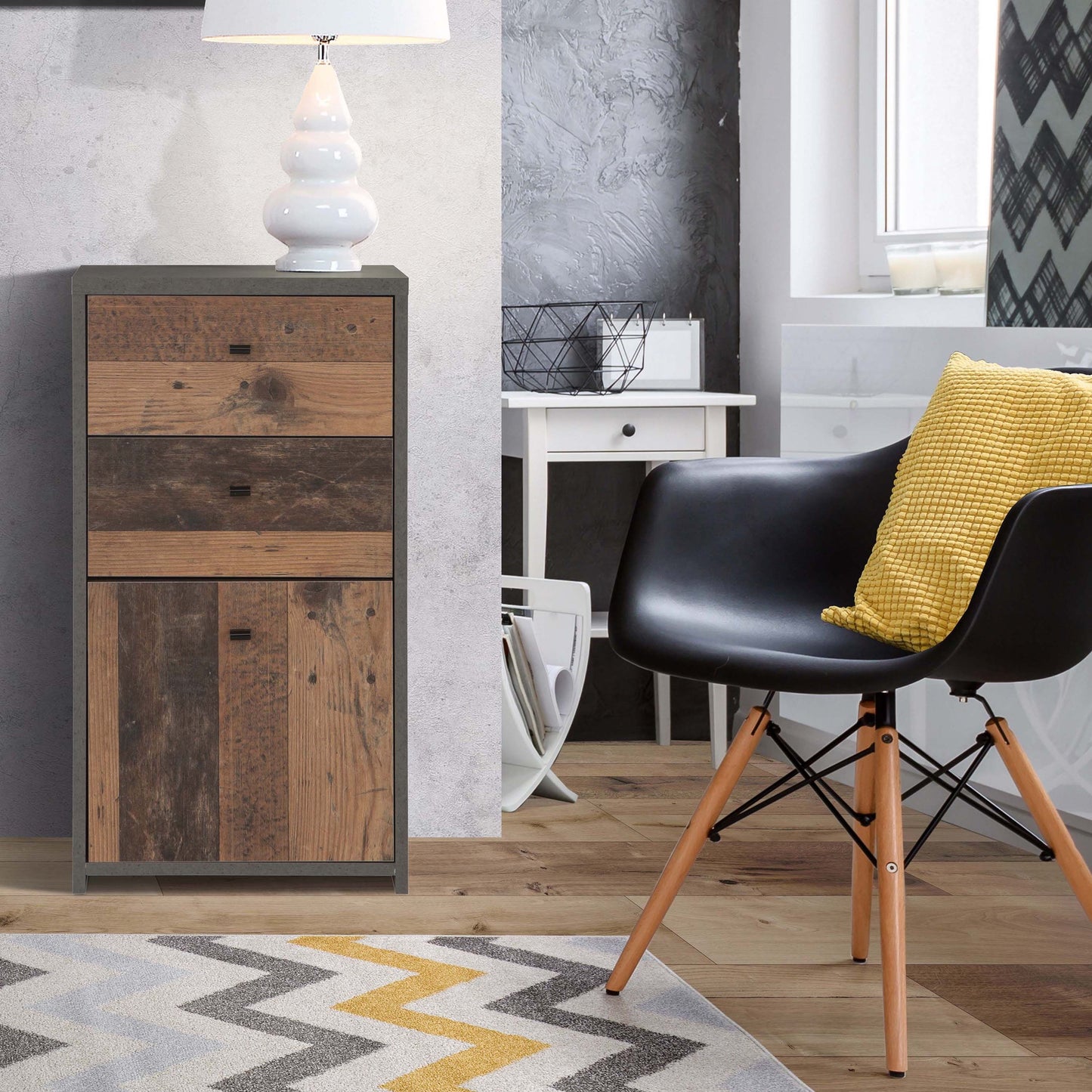 Best Chest Storage Cabinet with 2 Drawers & 1 Door