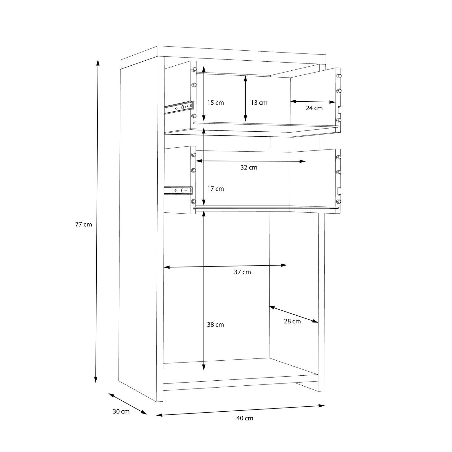 Best Chest Storage Cabinet with 2 Drawers & 1 Door