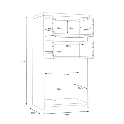 Best Chest Storage Cabinet with 2 Drawers & 1 Door
