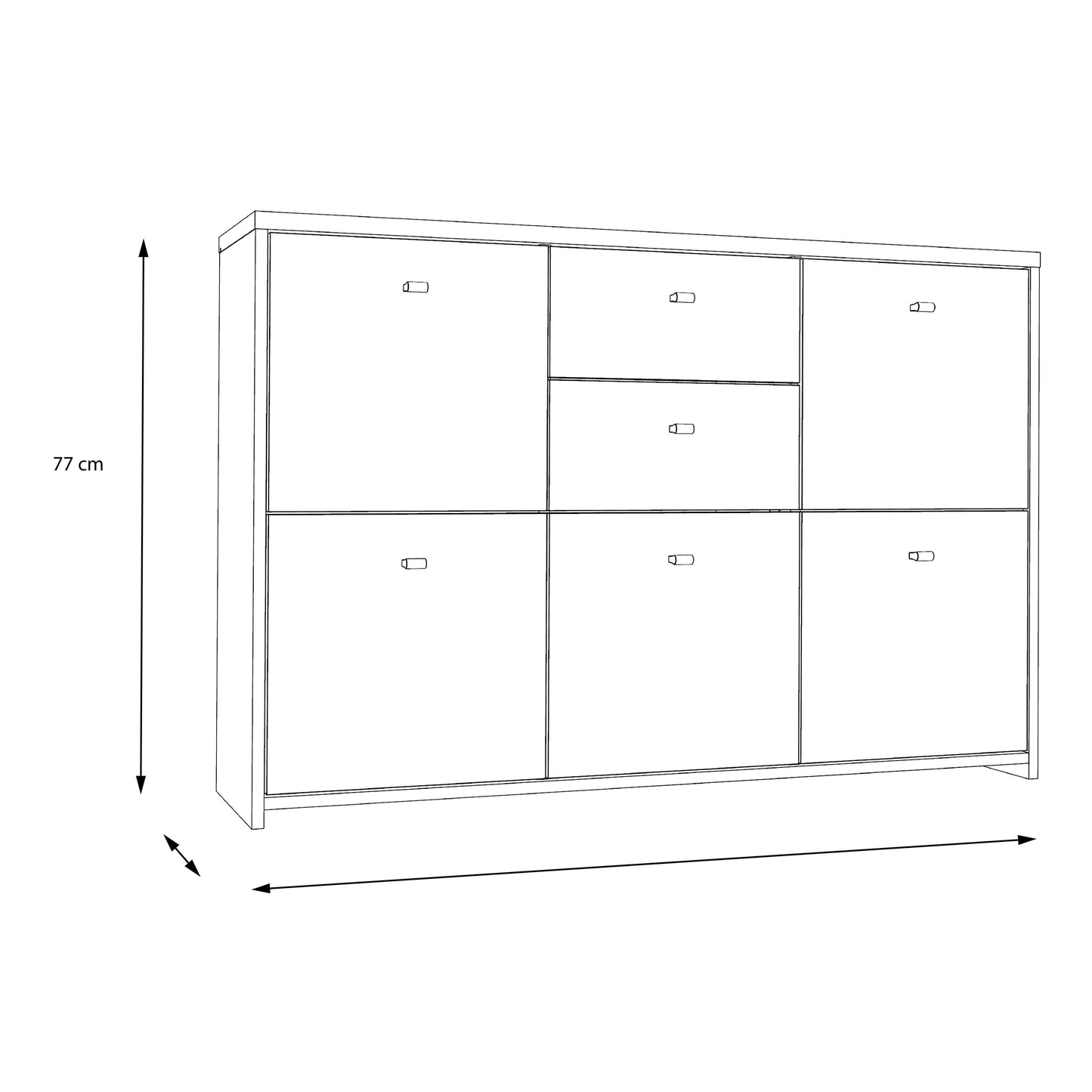 Best Chest Storage Cabinet with 2 Drawers and 5 Doors