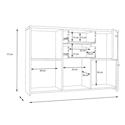 Best Chest Storage Cabinet with 2 Drawers and 5 Doors