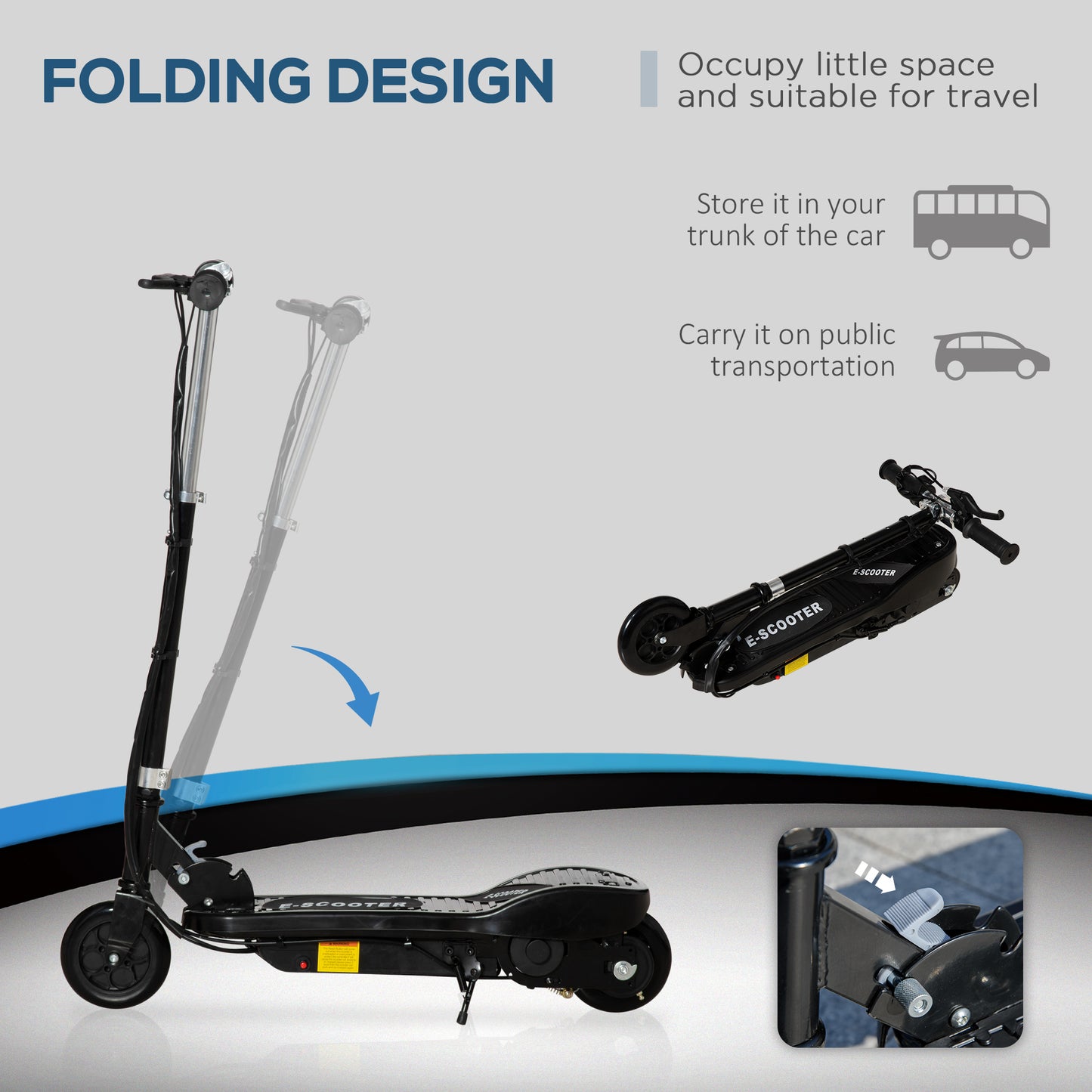 Velocity Kids Electric Scooter - Adjustable Height, Folding E-Scooter for Ages 7-14
