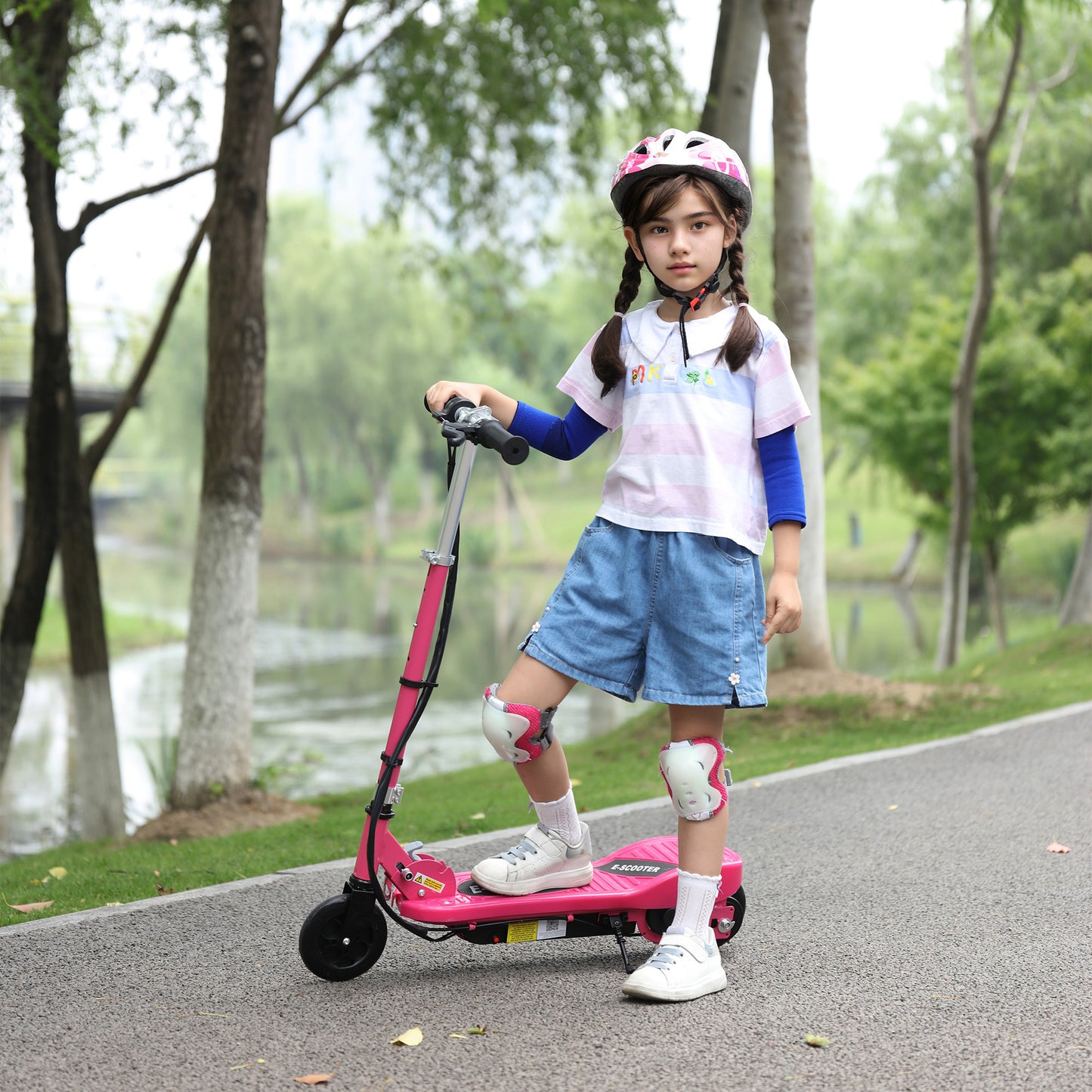 Velocity Kids Electric Scooter - Adjustable Height, Folding E-Scooter for Ages 7-14