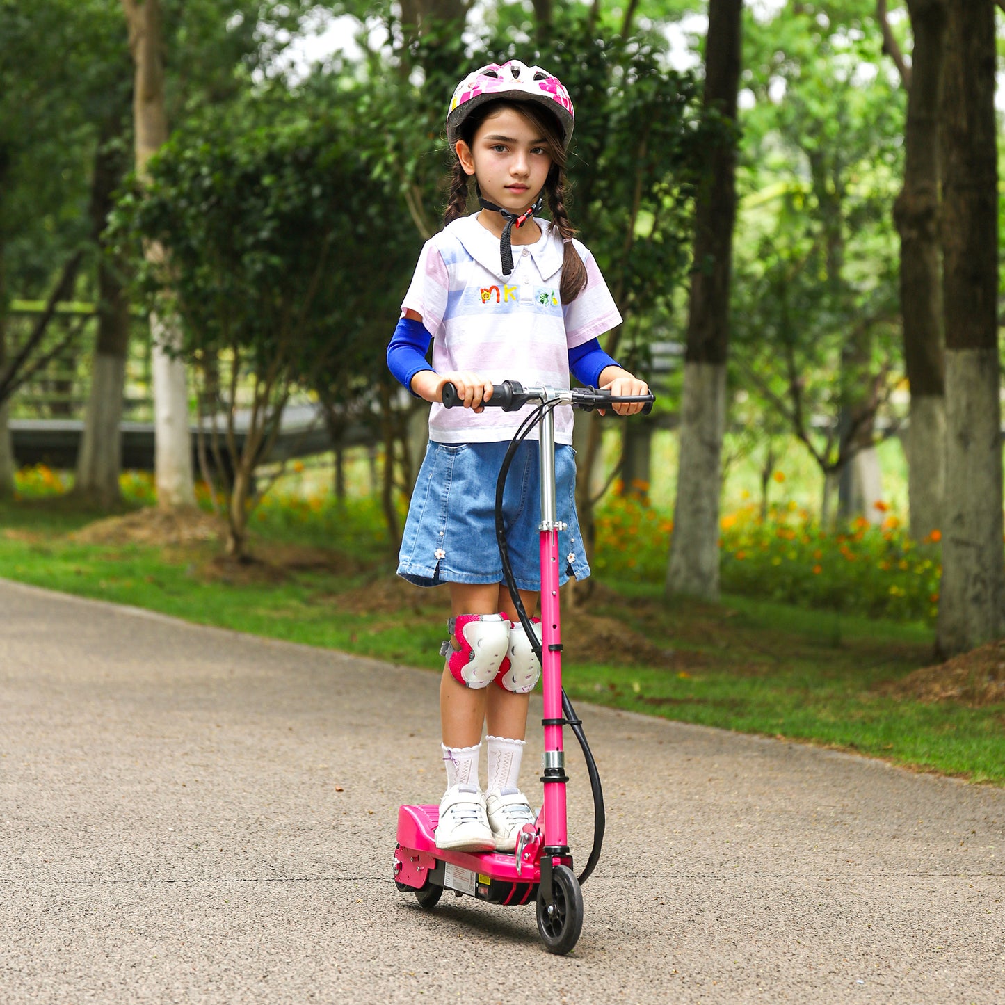 Velocity Kids Electric Scooter - Adjustable Height, Folding E-Scooter for Ages 7-14