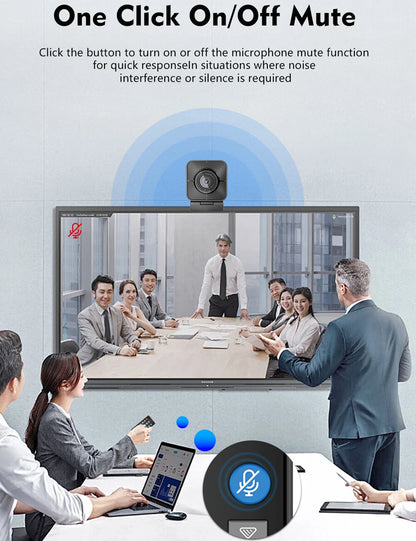 VividLink 4K HD Webcam with Autofocus & Privacy Shutter - Wide-Angle Lens & Built-in Mic