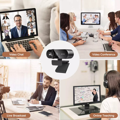 NexusView 1080P Full HD Webcam - Autofocus, Built-in Microphone & Privacy Shutter
