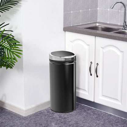 HM 42L Automatic Motion Sensor Kitchen Bin - Hands-Free Rubbish Can, Black