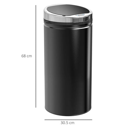 HM 42L Automatic Motion Sensor Kitchen Bin - Hands-Free Rubbish Can, Black