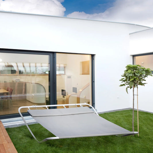 Grey Double Garden Patio Hammock