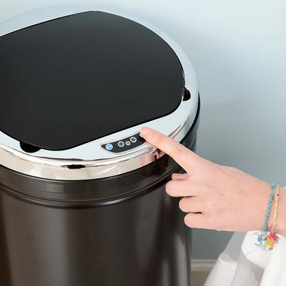 50L Automatic Motion Sensor Kitchen Bin - Hands-Free Rubbish Can, Black