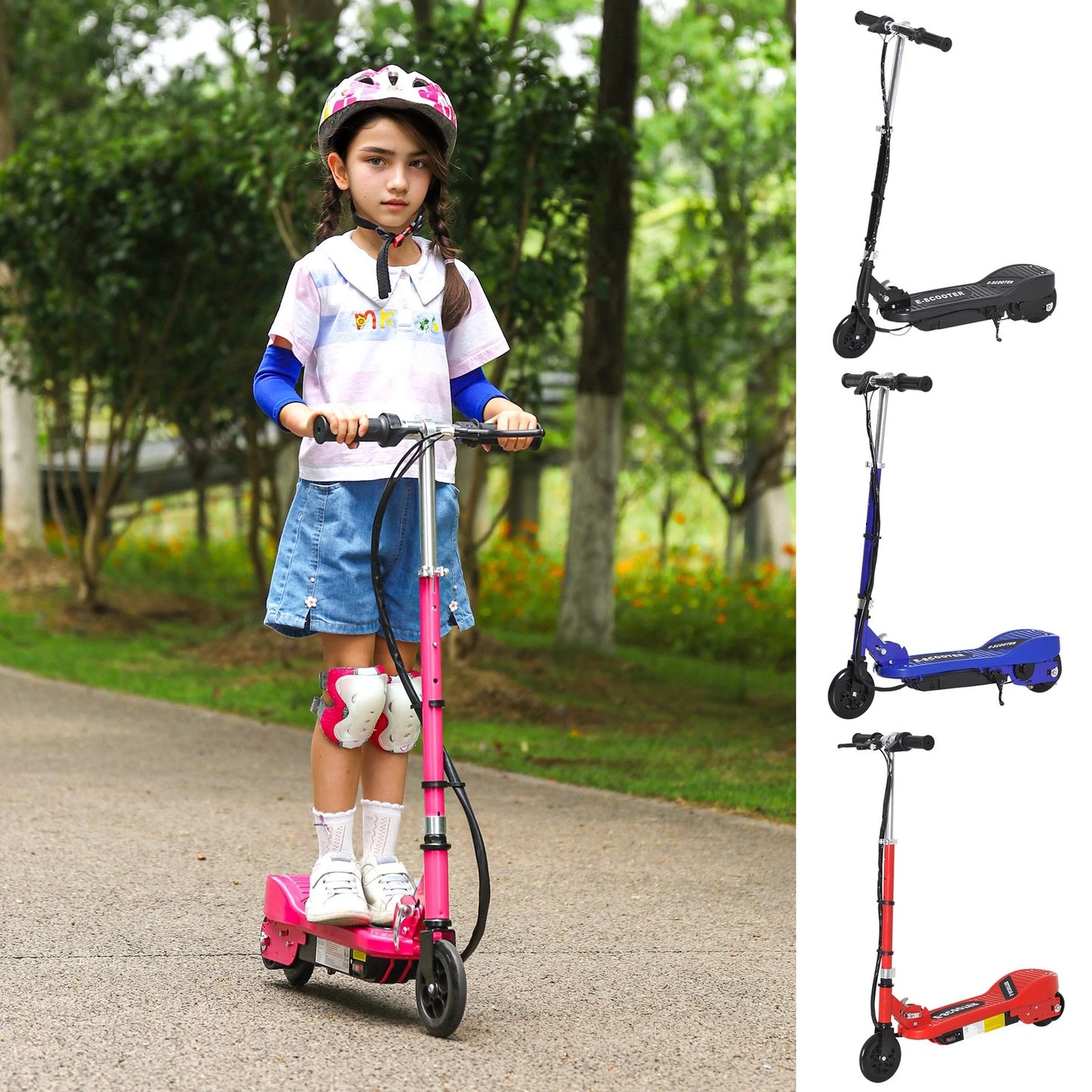 Velocity Kids Electric Scooter - Adjustable Height, Folding E-Scooter for Ages 7-14