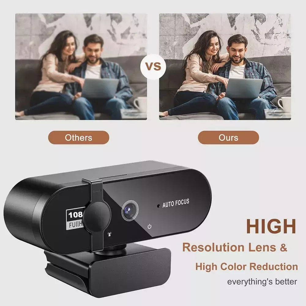 NexusView 1080P Full HD Webcam - Autofocus, Built-in Microphone & Privacy Shutter