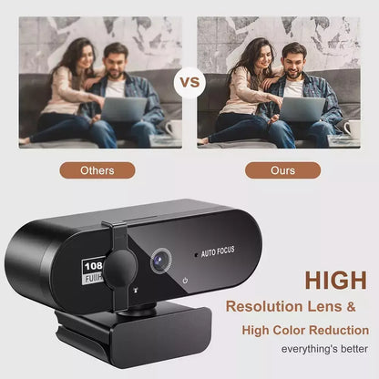 NexusView 1080P Full HD Webcam - Autofocus, Built-in Microphone & Privacy Shutter