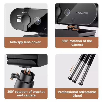 NexusView 1080P Full HD Webcam - Autofocus, Built-in Microphone & Privacy Shutter