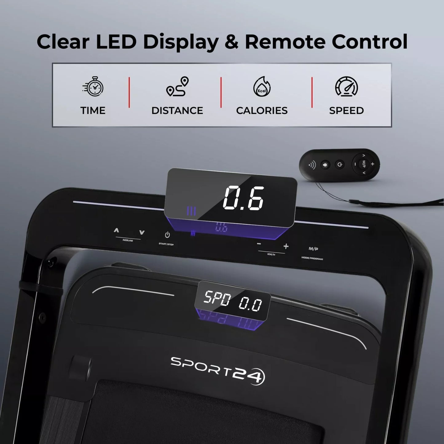 S24 Folding Electric Treadmill with Auto Incline & Bluetooth - 16km/h, 4.5HP Motor