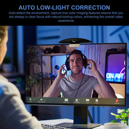 JUSTOP C20 2K HD Webcam - Autofocus & Dual Noise-Canceling Microphones