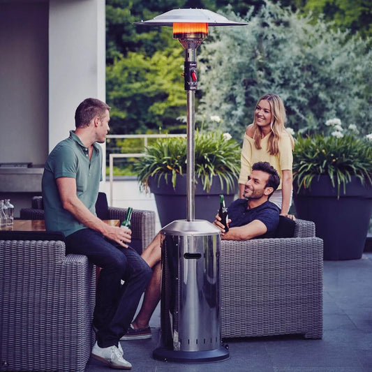 Elegance Stainless Steel Gas Patio Heater - Freestanding & Mobile