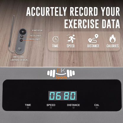 FK Foldable Under-Desk Walking Pad Treadmill - Smart Running Machine with App & Bluetooth Speaker