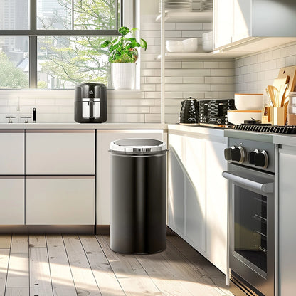 HM 42L Automatic Motion Sensor Kitchen Bin - Hands-Free Rubbish Can, Black