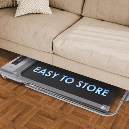 FK Foldable Under-Desk Walking Pad Treadmill - Smart Running Machine with App & Bluetooth Speaker