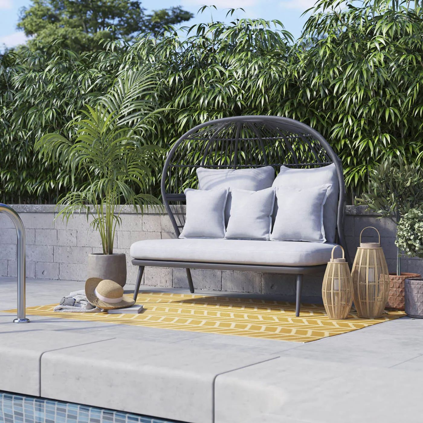 2 Seater Sofa Rattan Garden Furniture