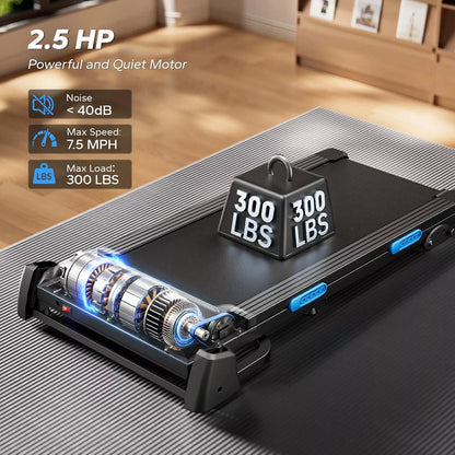 MFIT T12 Folding Treadmill with Auto Incline & Bluetooth - Quiet 7.5MPH for Home Gym