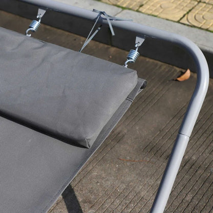 Grey Double Garden Patio Hammock