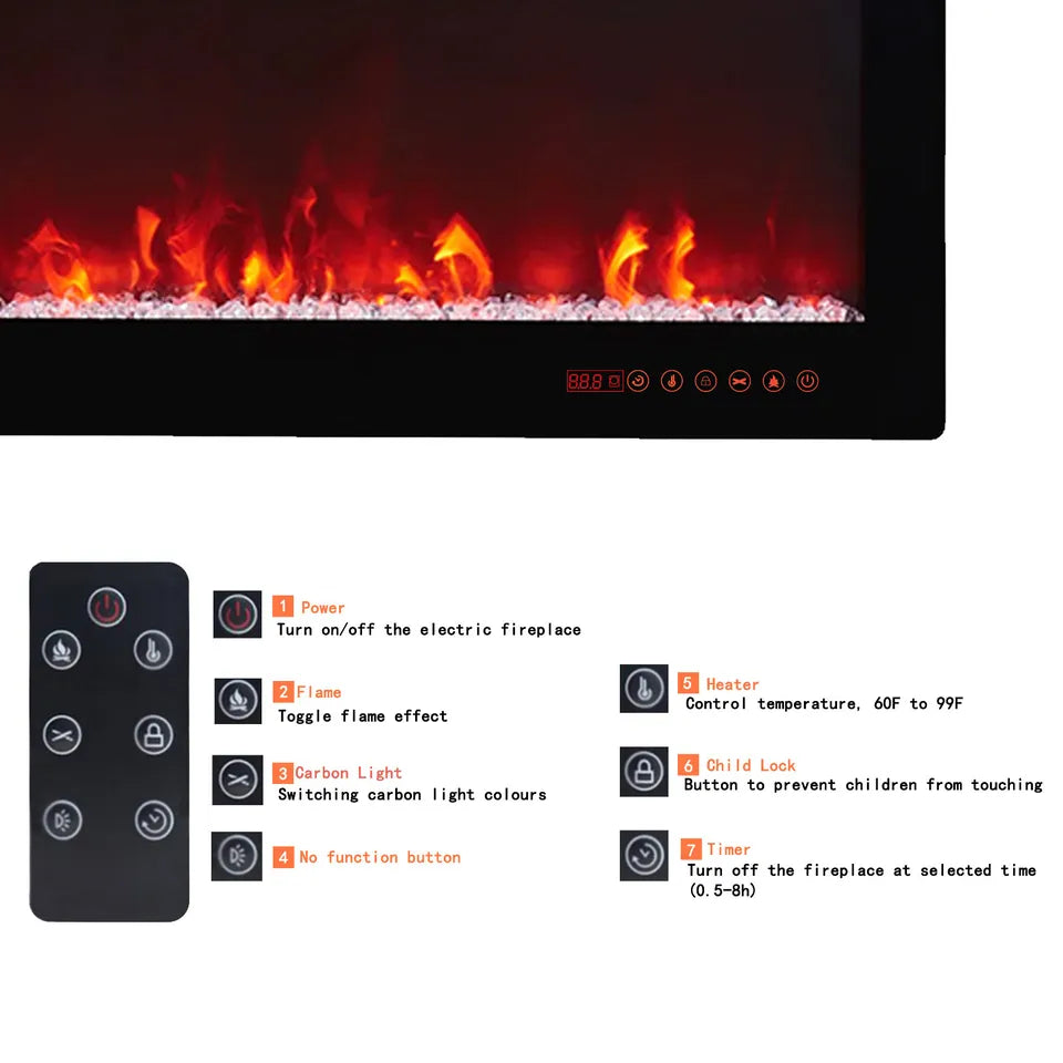 40-60" LED Insert Electric Fireplace