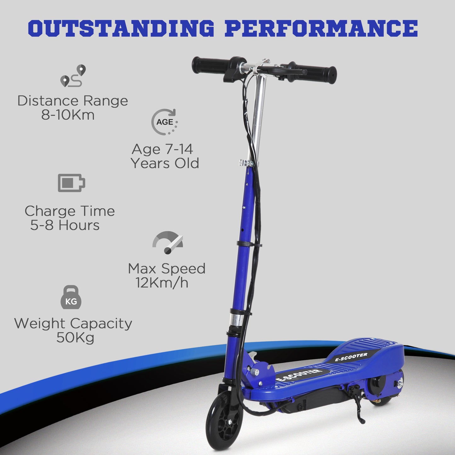 Velocity Kids Electric Scooter - Adjustable Height, Folding E-Scooter for Ages 7-14