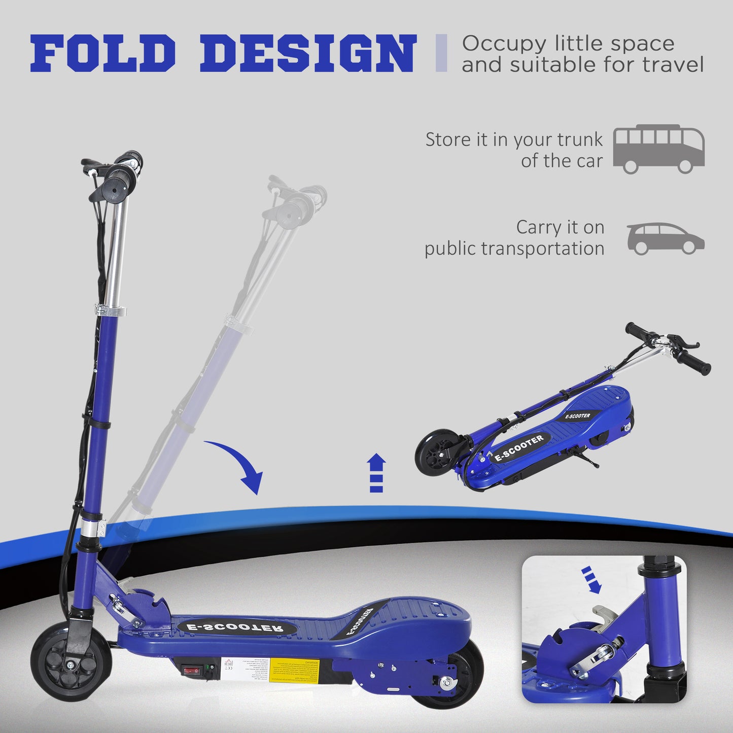 Velocity Kids Electric Scooter - Adjustable Height, Folding E-Scooter for Ages 7-14